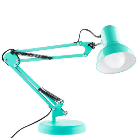 Schreibtischlampe E27, Zeichentisch-Schreibtischlampe mit Tischklemme Mint TOBI LUMILED