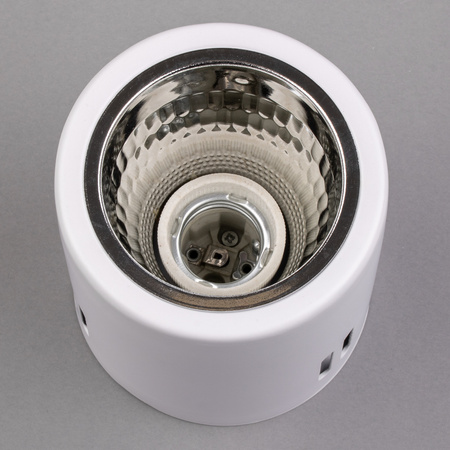 Aufbauleuchte E27, Aufbauspot Runde Tube Weiß Fest APUS 10 LUMILED