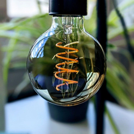 E27 G95 LED Lampen 4W 100lm 1800K Warm Graphit Filament Dimmbar 360° VIDEOX