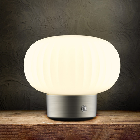 LED Tischlampe 1.8W 150lm 2700K Warmweiß Silber Dimmbar Latte Sanico Goldlux