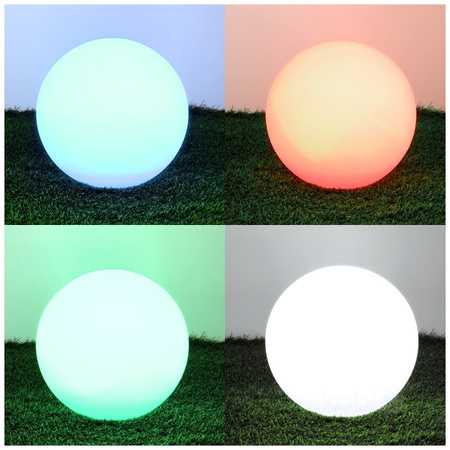 Solar Gartenlampe LED 3000K + RGB Angetrieben Oberirdisch Ornamental Ball Spike 40cm KOBI