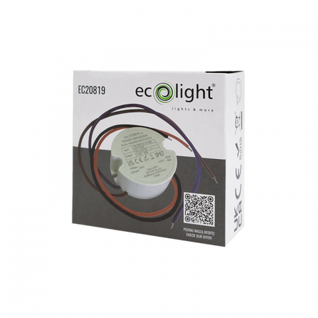 Einspeisung FI60 für LED-Streifen 30W 24V 1,25A Hermetisch IP67 Ecolight