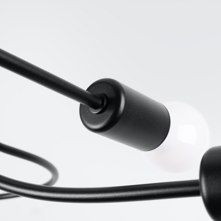 LEVAR Kronleuchter Deckenleuchte 4xE27 Schwarz Industrial SOLLUX