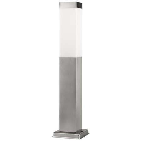 Gartenleuchte quadratische Säule 1x E27 45cm silber IP44
