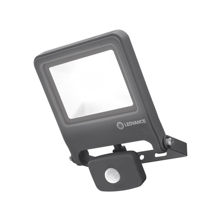 LED Fluter 30W 2700lm 3000K IP44 Grau mit Bewegungssensor LEDVANCE Flutlicht Endura