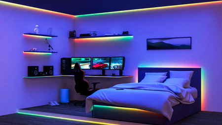 NEON LED Streifen 45W RGBIC 10m Smart SMART WiFi Bluetooth Anwendung WiZ