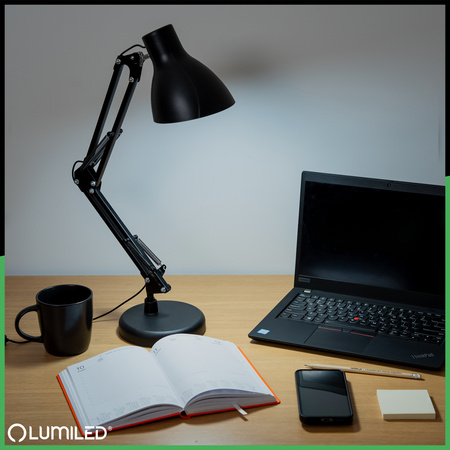Schreibtischlampe 7W, Tischlampe CCT Dimmbar Schwarz MARTI LUMILED