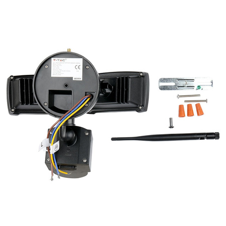 18W 600lm 6000K IP20 Schwarzer LED Fluter mit Bewegungssensor und WLAN-Kamera VT-4818B V-TAC
