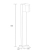 Garten Standing Pole Lampe GU10 Schwarz IP54 Boston Sanico Goldlux