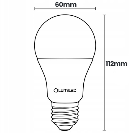 LED-Lampe E27 A60 9W = 60W 806lm RGBW Dimmbar Smart LUMILED