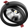 Einbaustrahler GU10, AR111 Einbauspot 14cm Runde beweglich Schwarz CARPI LUMILED