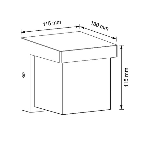 Außenwandleuchte Fassadenleuchte LED 4000K Square Black