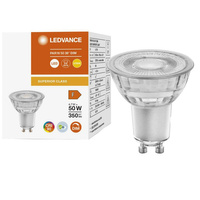 GU10 LED Leuchtmittel 4,7W = 50W 350lm 2700K Warm 36° CRI90 Dimmbar Glas LEDVANCE Superior