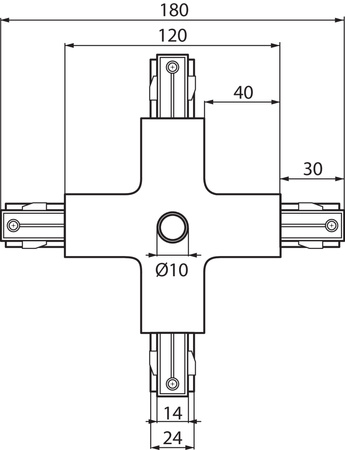 X-Schalter für Sammelschienen Intern 16A Weiß TEAR Kanlux