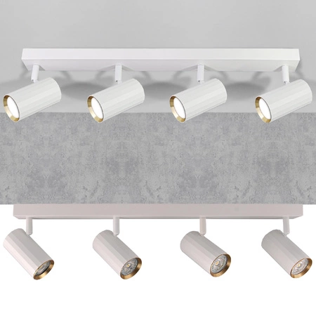 Wand- und Deckenstrahler 4x GU10 Weißgold NICEA Sanico Goldlux