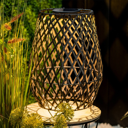 LED Solarlampe Outdoor Garten Standlaterne 3000K IP44 35cm Dämmerungssensor