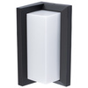 Gartenwandleuchte Elevation E27 CETUS SCHWARZ Rechteckig