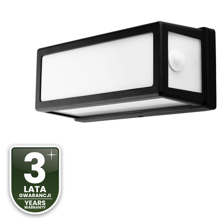 Wandleuchte Außen E27, Garten-Wandleuchte mit Bewegungsmelder rechteckig DOMLO LUMILED