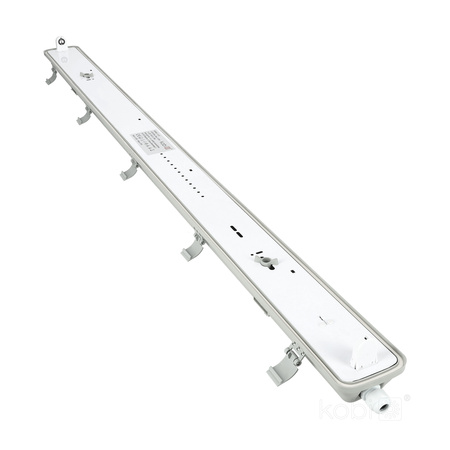 Hermetische LED-Leuchte G13 IP65 Grau Hermic Kobi