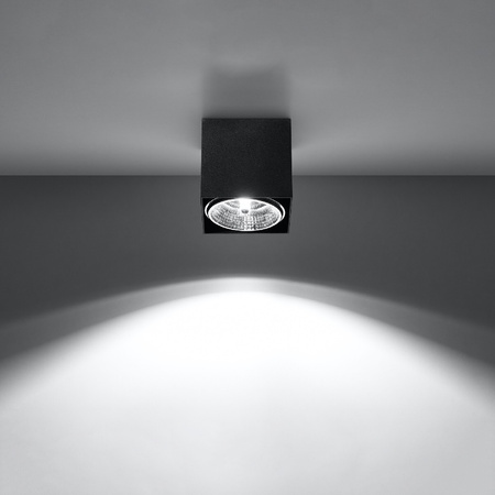 Anbauleuchte BLAKE GU10 ES111 Halogen Spot Square Schwarz SOLLUX