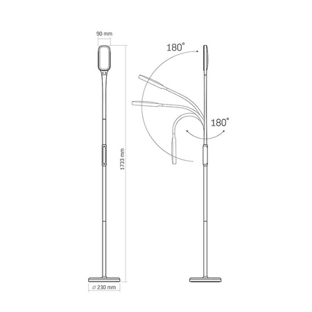 Schreibtischlampe 2in1 LED 12W 3000K-5500K CCT Dimmbar Touch Weiß