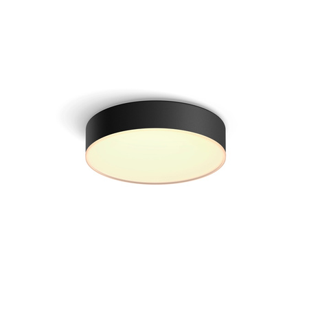 LED Decke Plafond Enrave Schwarz 9.5W 26cm CCT PHILIPS HUE Bluetooth + Dimmschalter