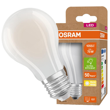 LED Lampen A60 E27 FR 5W = 75W 1055lm 3000K Warm 360° OSRAM ULTRA EFFICIENT Filament