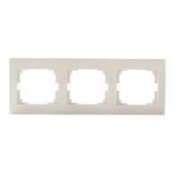 Horizontaler 3fach-Rahmen für LOGI-Steckdose creme KANLUX