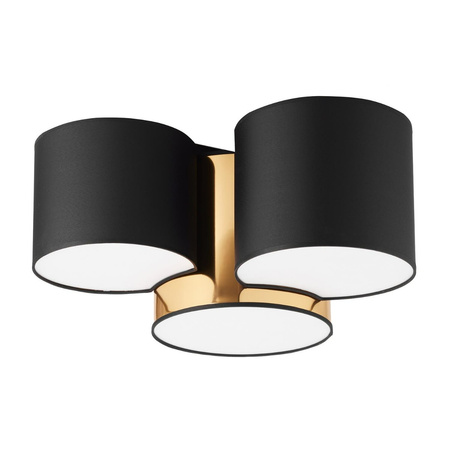 MONA BLACK/GOLD Plafond-Deckenleuchte Schwarz/Gold Modern 3xE27 3445 TK Lighting