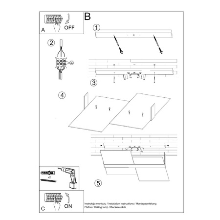 MASSIMO 2xE27 Moderne Deckenanbauleuchte Weiß Chrom SOLLUX