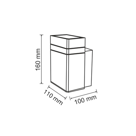 Gilbert Gartenwandleuchte IP44 Y217 1xGU10 GOLDLUX (Polux) schwarz