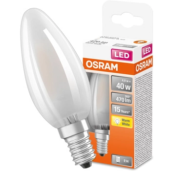 LED Leuchtmittel E14 B35 4W = 40W 470lm 2700K Warm 300° OSRAM STAR Filament