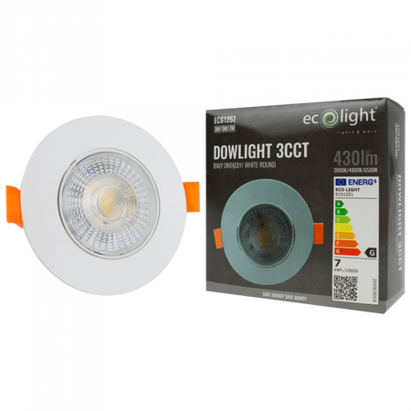 LED-Einbauleuchte 3W / 5W / 7W CCT Weiß Rund DOWNLIGHT Ecolight