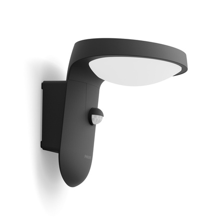 Gartenleuchte LED Wandleuchte TYLA IR myGarden 9W 2700K IP44 mit Bewegungs- und Dämmerungssensor Anthrazit PHILIPS