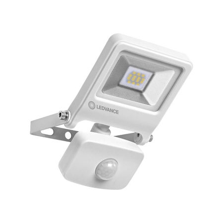 LED Fluter 10W 800lm 3000K IP44 Weiß mit Bewegungssensor LEDVANCE Flutlicht Endura