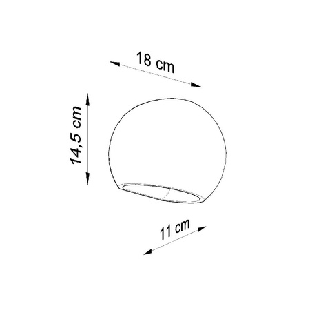 Wandleuchte GLOBE E27 Up-Down Keramik Modern Weiß SOLLUX