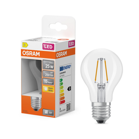 LED-Lampe P45 E14 3.4W = 40W 470lm 2700K Warm 300° Glühfaden STAR CLASSIC Osram