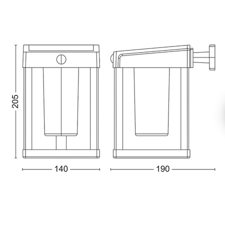LED Solar Wandleuchte CAMILL 1.4W 3000K IP44 Dämmerungssensor PHILIPS