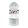 PIR-Bewegungs- und Dämmerungssensor IP44 Aufputzmontage Einstellbar Weiß 12m 180° CP Ecolight