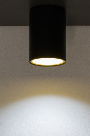 Aufputz-Halogenleuchte Aluminium SPOT TUBA für LED GU10 Schwarz - Gold