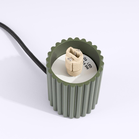 Tischlampe G9 Rund Olive Modern Matt Halo Sollux