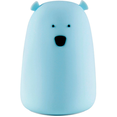 LED RGB dekoratives Nachtlicht mit wiederaufladbarer Batterie Bär blau GOLDLUX (Polux)