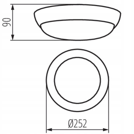 Decken-LED-Wandleuchte ERTON E27 15W IP44 25cm Weiß KANLUX