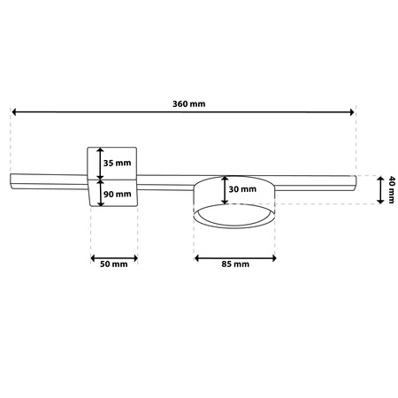 OVILO Deckenleuchte LED-Halogen-Leuchte GX53 Spot Wandleuchte Reflektor LUMILED