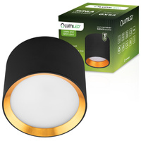 HALOGEN-Anbauleuchte SUNLA Tuba Gx53 LED Spot Wandleuchte Waltz Schwarz und Gold LUMILED