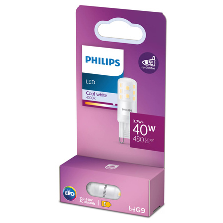 LED-Glühbirne G9 Capsule 3.7W = 40W 480lm 4000K Neutral 320° Philips