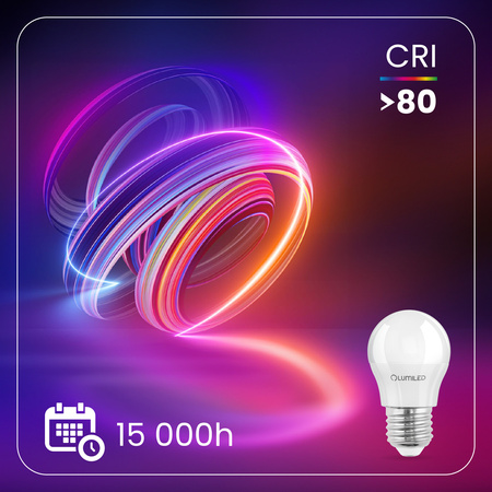 6x LED-Lampe E27 Kugel P45 10W = 75W 1100lm 6500K kaltweiß 180° LUMILED