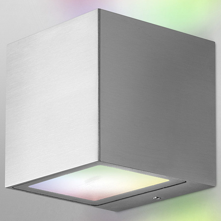 Intelligente LEDVANCE WIFI SMART+ BRICK WALL SILVER GREY Fassadenwandleuchte 14W 550lm LEDVANCE