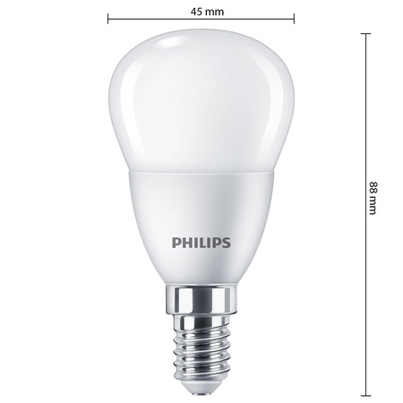 Set mit 3x LED-Kugelbirnen E14 P45 4,9W = 40W 470lm 2700K Warm PHILIPS
