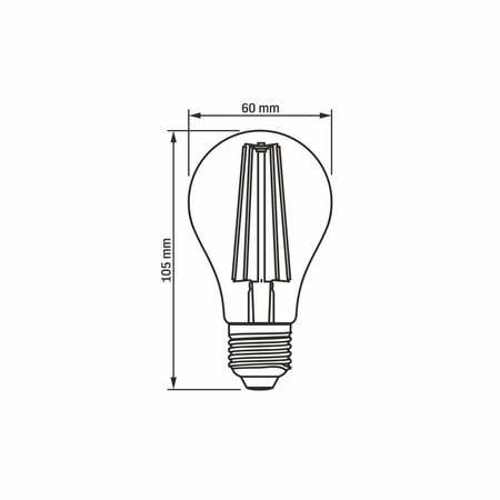 LED Lampen E27 A60 10W = 82W 1200lm 4000K Neutral 360° FILAMENT Videx